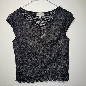 Black Lace Women's Top